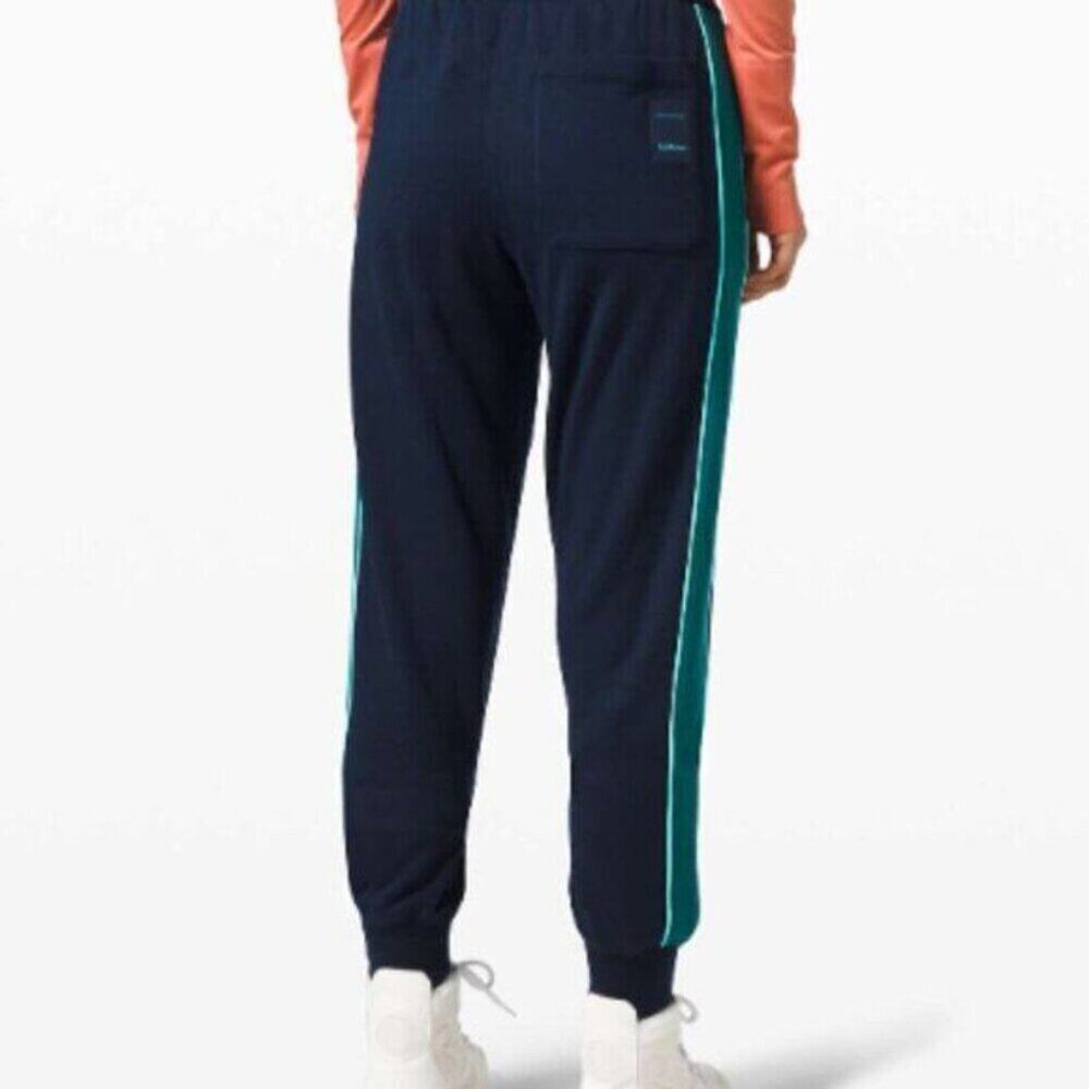 Lululemon x Roksanda Face Forward Jogger Women's Size 4 True Navy Emerald Cotton - Picture 3 of 6